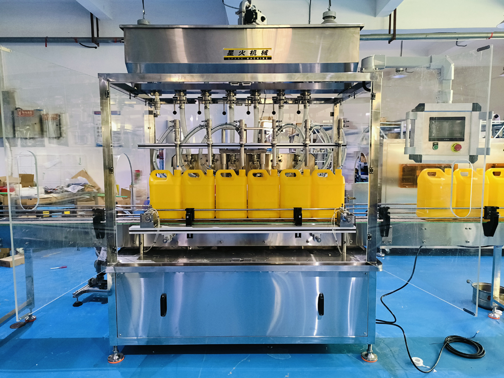 全自動多頭液體灌裝機生產線